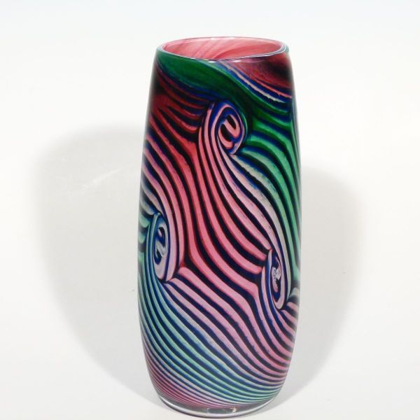 Vase Swirl rot-blau-grün